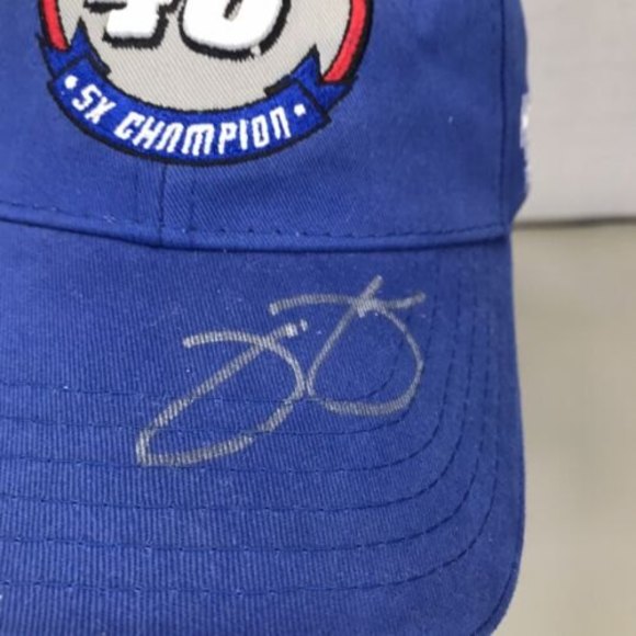 Jimmie Johnson #48 NASCAR Sprint Cup Series 5x Champion Lowes Hat Autographed - Picture 5 of 12